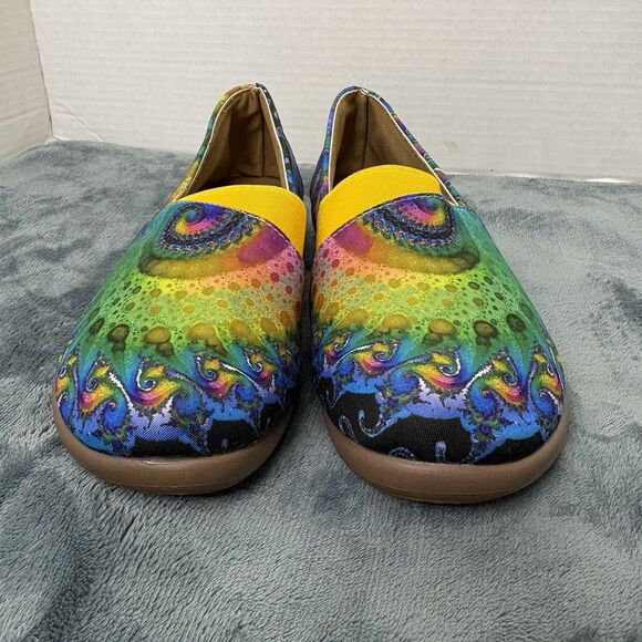 Women’s Tie Dye Colorful Flats Size 39 US 8.5-9 - Picture 6 of 8